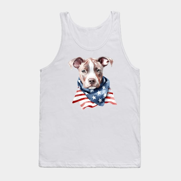 Patriotic Pup Tank Top by TooplesArt